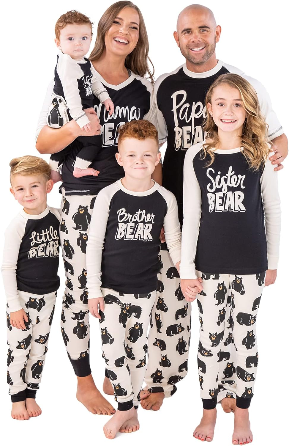 Matching Family Pajama Sets for Adults, Kids, and Baby Family Bear